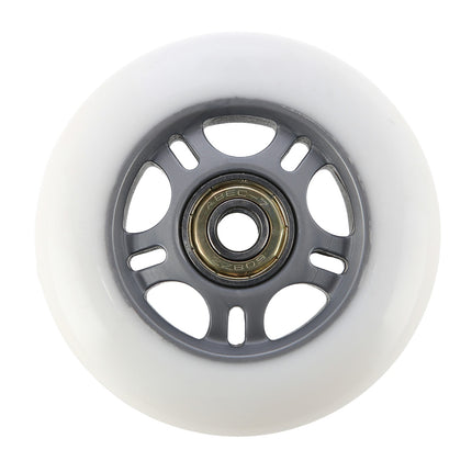 Weiße PU Skaterollen 76x24 82A, ABEC-7 Kugellagersatz