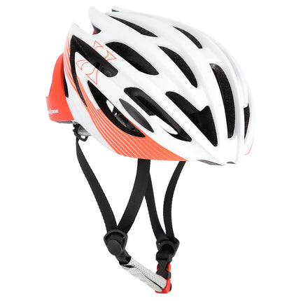Fahrradhelm Weiß-Rot, Größe M (53-58 cm)