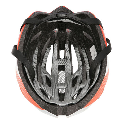 Fahrradhelm Weiß-Rot, Größe M (53-58 cm)