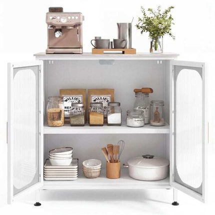 Buffet blanc avec étagère réglable