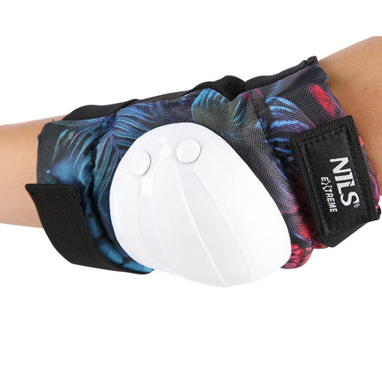 Weiße Knie- und Ellbogenschützer-Set, Größe S