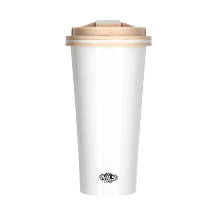 Tasse isotherme blanche, 18 oz, isolée