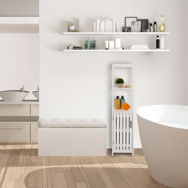 Weißer Badezimmerschrank
