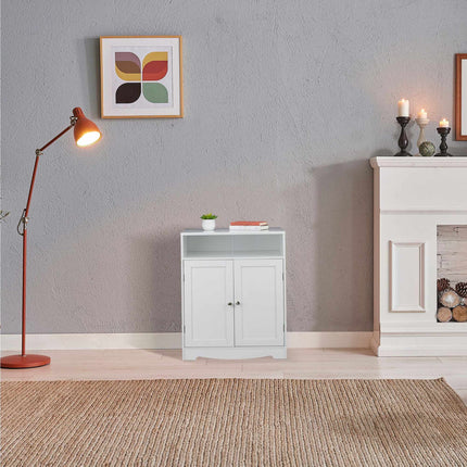 Meuble pour litière pour chat blanc