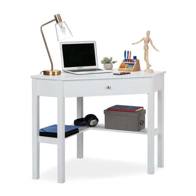 Bureau d'angle blanc