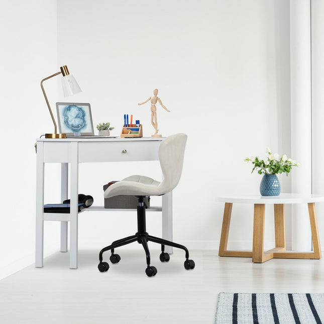 Bureau d'angle blanc