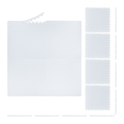 Tapis de protection de sol blanc en lot de 8