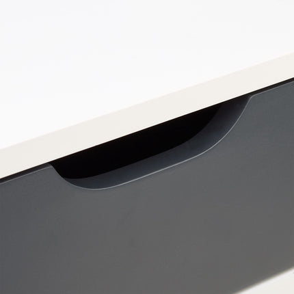 Table de chevet blanche et grise