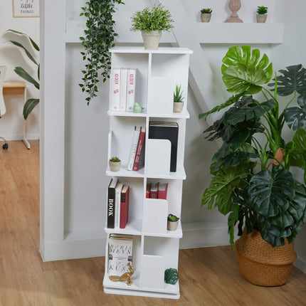 Bibliothèque rotative blanche
