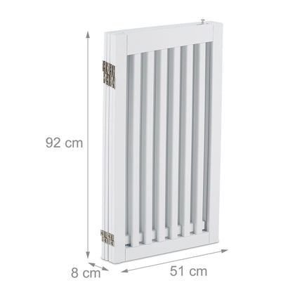 Portail de sécurité blanc avec porte 92 cm