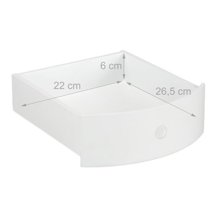 Table d'appoint blanche avec tiroir