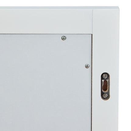 Miroir mural blanc avec étagère