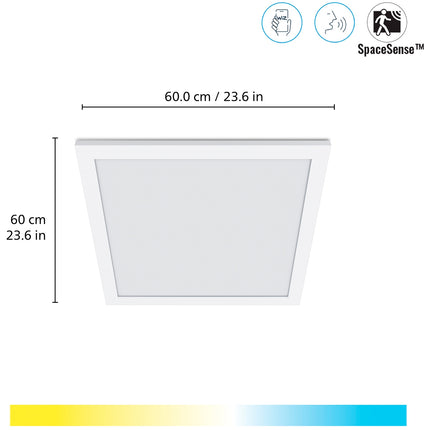 WiFi Panel Quadratisch 60x60 cm 36W 3400lm Warm-Kaltweiß