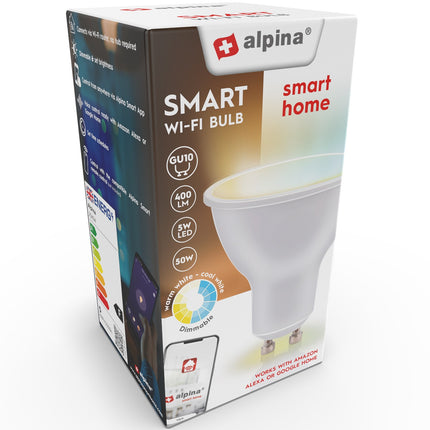 WiFi Smart GU10 LED Warm/Kaltweiß 4,9W 470 lm