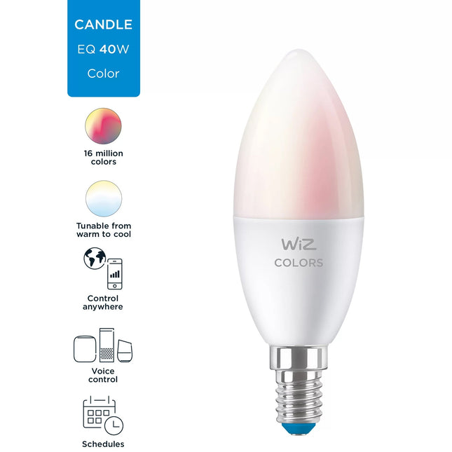 WiFi Smart LED E14 Crown 40W 470lm Farbe