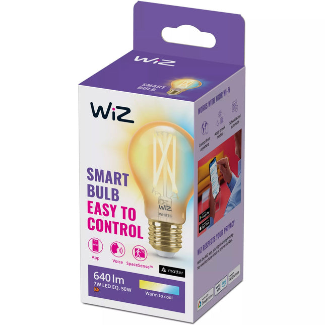 WiFi Smart LED E27 50W Filament Bernstein Warm-Kaltweiß 640 lm