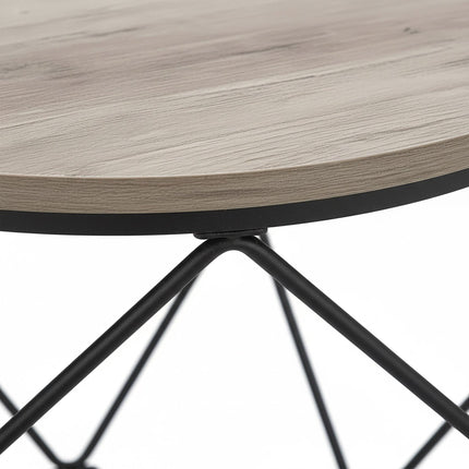 Ensemble de 2 tables d'appoint en osier, plateaux amovibles