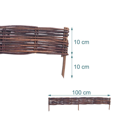 Weidenzaun-Beeteinfassung – Flexibles Zaunset