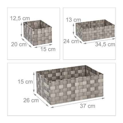 Panier de rangement aspect osier Lot de 4