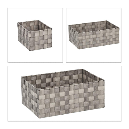 Panier de rangement aspect osier Lot de 4