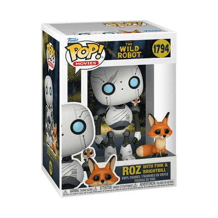 Figurine Funko Pop! en vinyle Wild Robot - Roz avec Brightbill et Fink