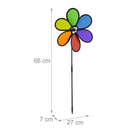 Wind spinner flower set of 2