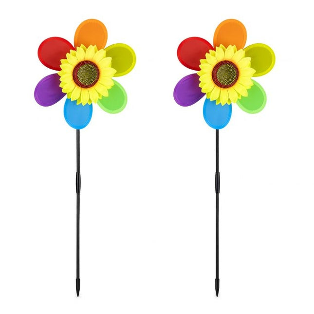 Lot de 2 girouettes à fleurs