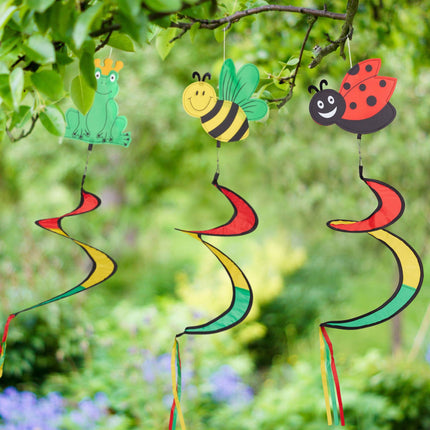 Windspiel Spirale Tiermotiv 3er Set