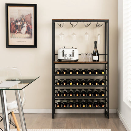 Étagère à vin pour boulangers, rangement à 4 niveaux, porte-verres à pied