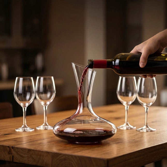 Service à vin avec carafe, verre transparent, 5 pièces