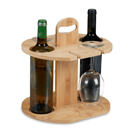 Bouteilles de vin en bambou