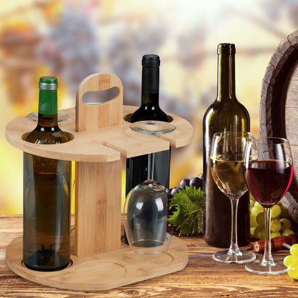 Bouteilles de vin en bambou