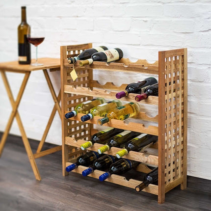 Casier à vin en noyer pour 25 bouteilles