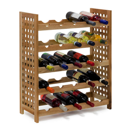 Casier à vin en noyer pour 25 bouteilles