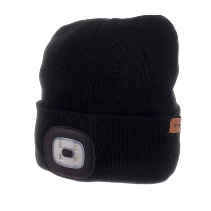 Bonnet d'hiver avec lampe de poche - noir Trizand 22663