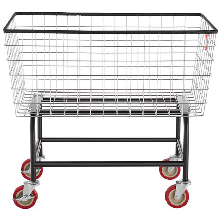 Wire Laundry Cart, 4.5 Bushel, 5 In Casters