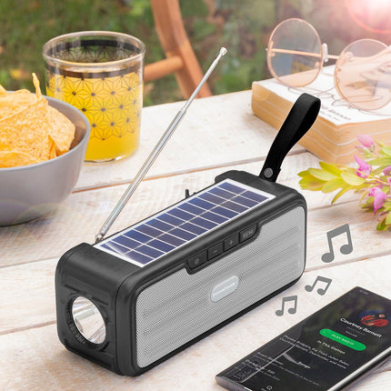 Kabelloser Lautsprecher mit Solarladung und LED-Taschenlampe Sunker InnovaGoods