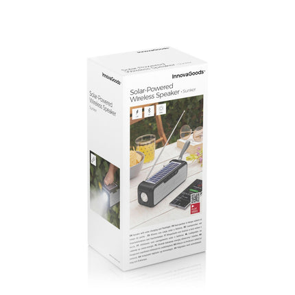 Kabelloser Lautsprecher mit Solarladung und LED-Taschenlampe Sunker InnovaGoods