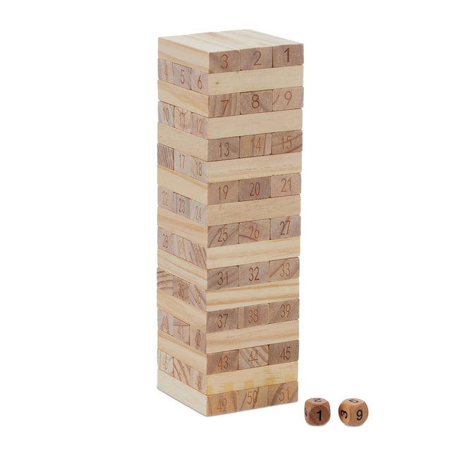 Tour oscillante en bois avec chiffres