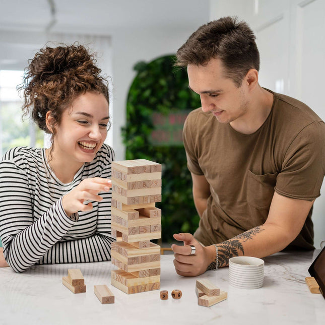 Tour oscillante en bois avec chiffres