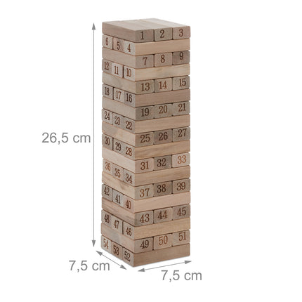 Tour oscillante en bois avec chiffres