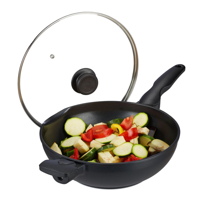 Wok avec couvercle induction