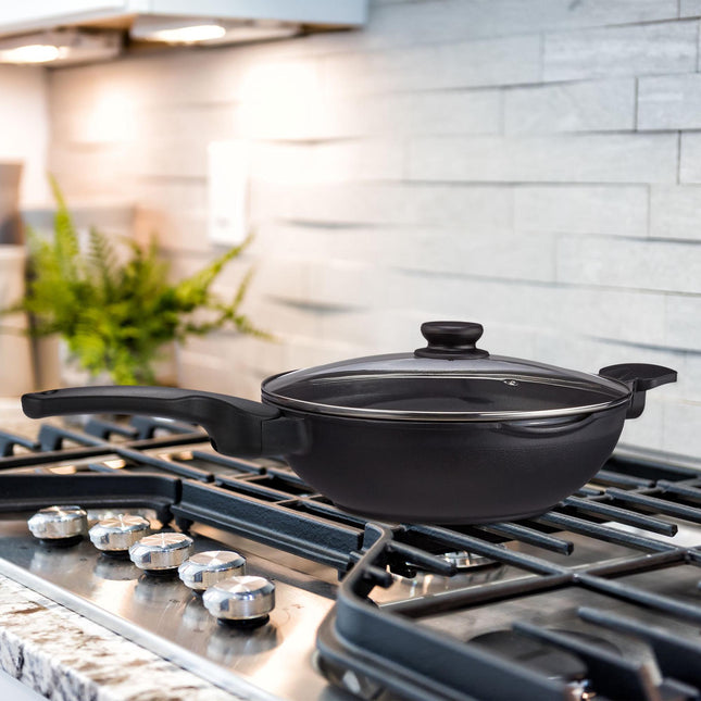 Wok avec couvercle induction