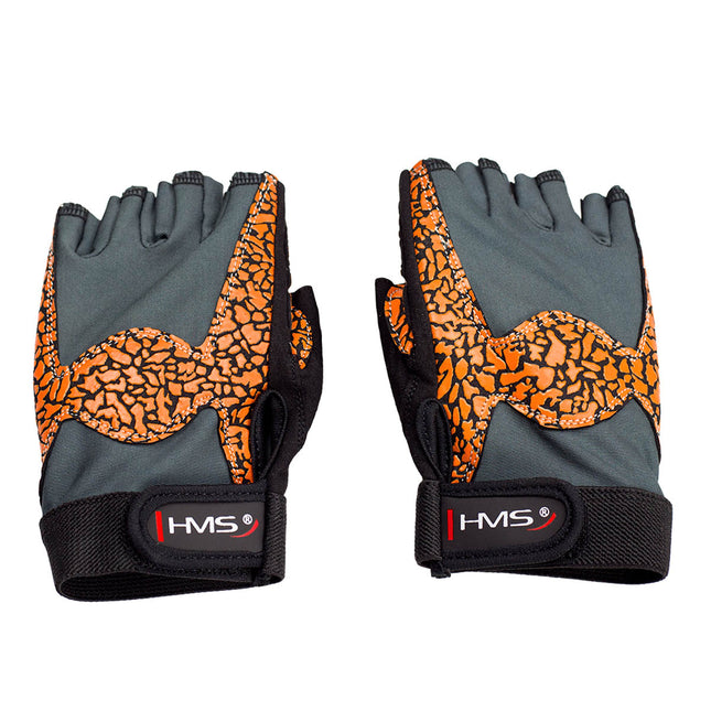 Fitnesshandschuhe Damen, Größe S, Orange/Grau