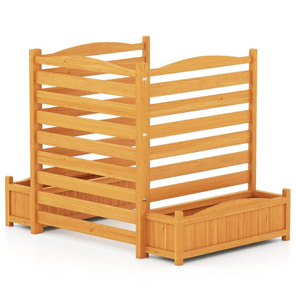Paravent en bois avec jardinière et treillis, 91 x 114 cm