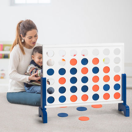 Jeu de puissance 4 en bois avec sac de transport, grand format