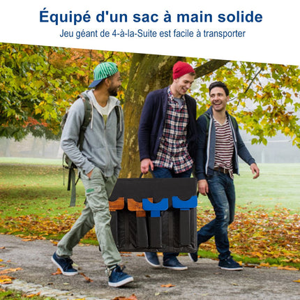 Jeu de puissance 4 en bois avec sac de transport, grand format