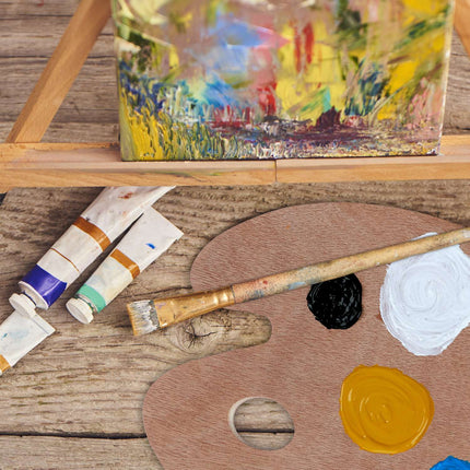 Palettes de mélange en bois pour artistes, lot de 5