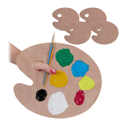 Palettes de mélange en bois pour artistes, lot de 5