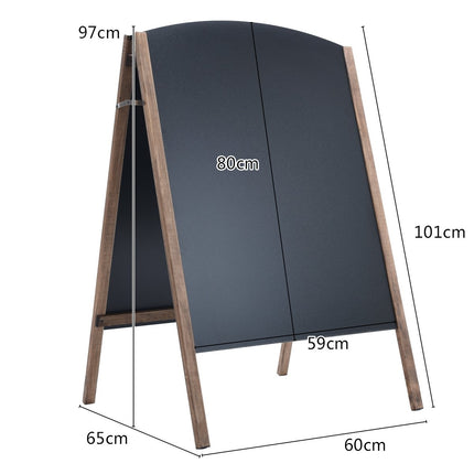 Holz-Kreidetafel, doppelseitig, 60x101 cm